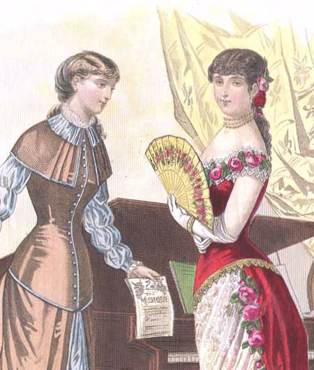 Village Antiques: Revue de La Mode - Victorian Fashion Plate - At